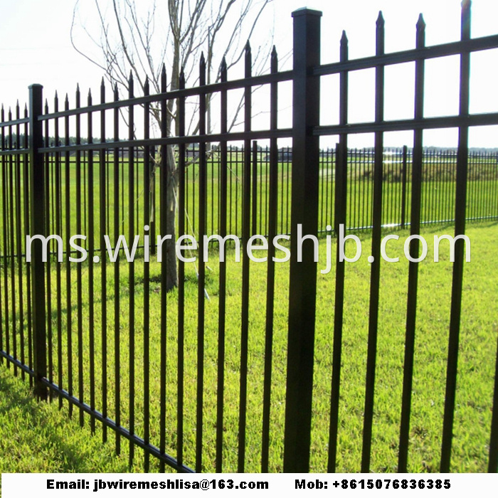 Black Color Zinc Steel Wrought Iron Fence